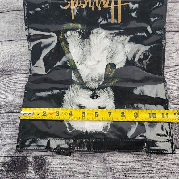 HARRODS London Knightsbridge Westie Logo Shopping Tote Bag 14" - Picture 4 of 5